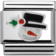 Nomination Classic Christmas Snowman Charm - Silver/Multicolor