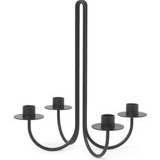 Eisen Kerzenhalter, Kerzen & Duft Ferm Living Sway Black Kerzenhalter 30.2cm