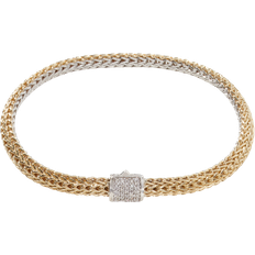 John Hardy Classic Chain Reversible Bracelet 5mm - Gold/Silver/Diamonds