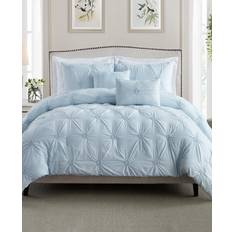 Swift Home Ruched 3D Floral Pintuck Bedspread Blue (228.6x172.7)
