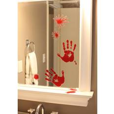 Beistle Bloody Handprint Clings, 12-Inch by 17-Inch Sheet