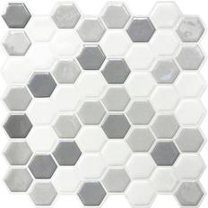 Wallpaper RoomMates Gray Hexagon Tile Peel And Stick Backsplash