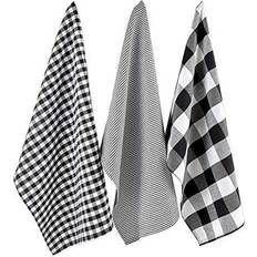 Dishcloths DII Gingham Check Dishcloth White, Black