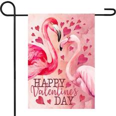 Northlight Seasonal Happy Valentine's Day Flamingo Garden Flag