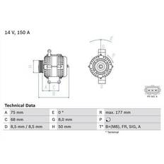 Bosch Aggregater Bosch Generator 8259 Volvo