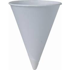 Solo Dart Cone Water Cups, Cold, Paper, 4 Oz, White, 200/pack SCC4BR White