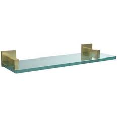 Glass Mixer Shelves Allied Brass Montero 16 5-3/4 W Clear Vanity Bathroom Shelf in Satin