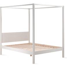 Weiß Betthimmel Furniturebox Pino White Four Poster Double Bed
