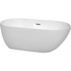 Corner Bathtubs Wyndham Collection WCOBT100060 Melissa Free Standing Acrylic Soaking Tub