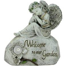 Garden & Outdoor Environment Northlight 9.25 Gray Solar Powered Welcome to Our Garden Garden