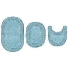 Home Weavers Inc Gradiation Bath Rug 3 PC Set - Blue