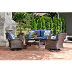 Chair Cushions Hanover Strathmere Sectional Seating Set Chair Cushions Blue