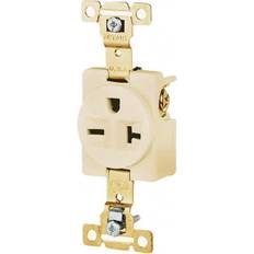Electrical Outlets ZORO SELECT 5461I Receptacle, 20 A Amps, 250V AC, Flush Mount, Single Outlet