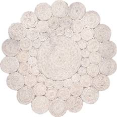 Nuloom Eden Circle Braided Beige 72"