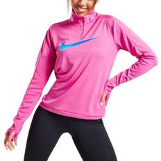 Nike Dri-FIT Swoosh 1/4-Zip Long-Sleeve Running Mid Layer Women's - Active Fuchsia