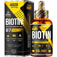 Pure Research Biotin with Collagen Peptides Berry 60ml