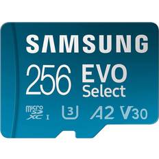 256 GB Memory Cards EVO Select microSDXC Class 10 UHS-I U3 V30 A2 130MB/s 256GB +Adapter