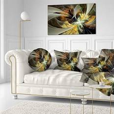 Designart PT12005-40-20 Symmetrical Gold Fractal Flower Modern Floral
