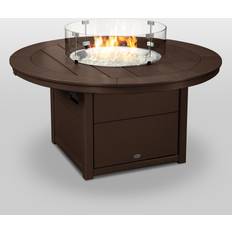 48 inch round outdoor table Polywood 48" Round Propane Fire Pit