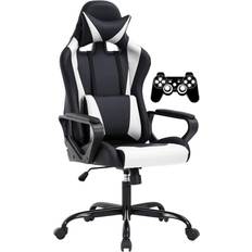 Bigzzia Gaming Chair Pu Leather Office Chair with Ergonomic Lumbar