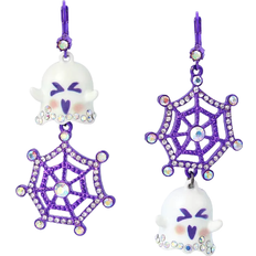 Betsey Johnson Ghost Web Earrings - Purple/Multicolour