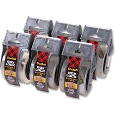 Packing Tapes Scotch Box Lock Packaging Tape and Dispenser 1.5in Core 6-pack
