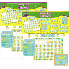 Wooden Blocks on sale Teacher Created Resourcesï¿½ Lemon Zest Calendar Bulletin Board Set, Set Of 2