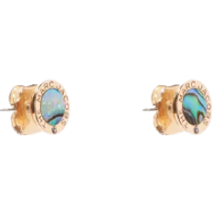 Marc Jacobs The Medallion Abalone Earrings - Gold/Green