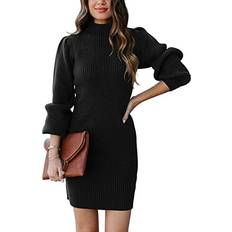 Anrabess Elasticity Slim Sweater Dress