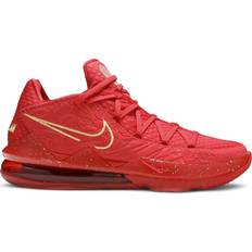 Men - Nike LeBron James Basketball Shoes Nike Titan x LeBron 17 Low M - University Red/Metallic Gold