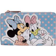 Loungefly Disney Minnie Mouse & Daisy Duck Pastel Color Block Wallet - Black/Blue/Pink