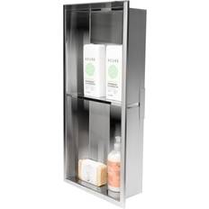 Mixer Shelves ALFI brand ABN1224-PSS Steel Vertical Double Shelf Bath Shower Niche MichaelsÂ®