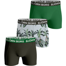 Turkise Underbukser Björn Borg Boxershorts 3-pack Green/Print/Navy