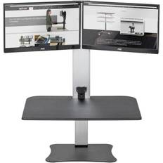 Gaming Desks Victor High Riseï¿½ DC450 Electric Dual Monitor Standing Desk Riser, Black/Silver