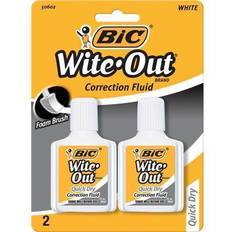  BIC 15ml Bottle Wite-Out 2 in 1 Correction Fluid  (BICWOPFP11),White : White Out Correction Fluid : Office Products