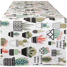DII Imports Urban Oasis Cactus Print Tablecloth Green, Multicolor