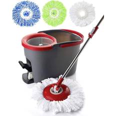 Spin Mop Kit with Three Mop Heads