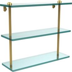 Allied Brass 16 H 5 W 3-Tier Clear Bathroom Shelf in