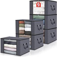 Fab totes Foldable Grey Storage Box 15.8gal 6