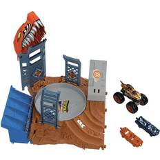 Plastikspielzeug Monstertrucks Hot Wheels Monster Trucks Tiger Shark Spin-Out Playset