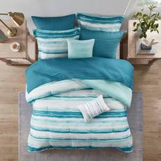 Madison Park Marina Bedspread Blue (228.6x228.6)