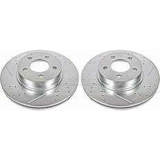 Cars Brake System Power Stop Evolution Drilled & Slotted Front Rotors AR8586XPR