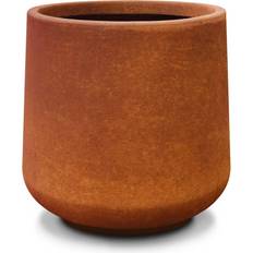 Large concrete flower pots Kante 13.4 H Iron Oxide Tuliped Round Concrete, Large Pots, Containers