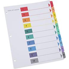 Universal Deluxe Of Contents Dividers For Printers, 10-tab, Contents, Print