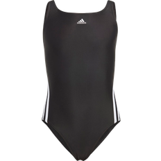 Svarte Badedrakter adidas Kid's 3-Stripes Swimsuit - Black/White (IB6009)