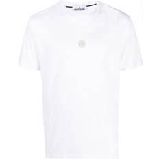 Stone Island men's T-shirt in cotton with logo print Navy
