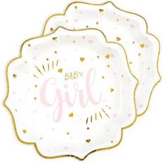 Disposable Plates Baby Girl 10-pack