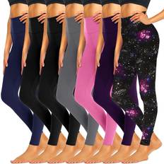 Buy TNNZEET 7 Pack Capri Leggings for Women, High Waisted Soft