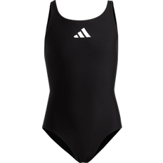 Svarte Badedrakter adidas Girl's Solid Small Logo Swimsuit