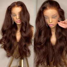 KEIMIT 13x6 Body Wave Lace Front Wigs 21 Inch Chocolate Brown